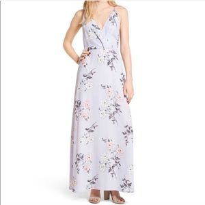 Lush lilac thin strap maxi dress